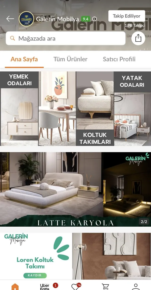 Trendyol mağazamız — Galerin Mobilya